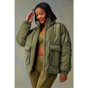 Fabletics Oversized Puffer in Everpine - limited edition Khloe Kardashian Edit